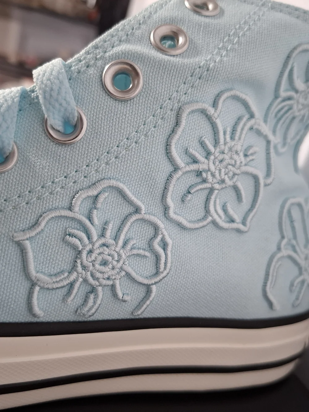 Converse Women’s High-Top Sneakers in Light Blue